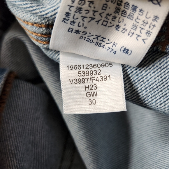 Lands End Wmns Recover High Rise Relaxed Straight Utility Blue Jeans |16x30| NEW - Picture 12 of 12